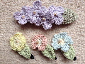 お花パッチンピンと紫陽花バレッタ